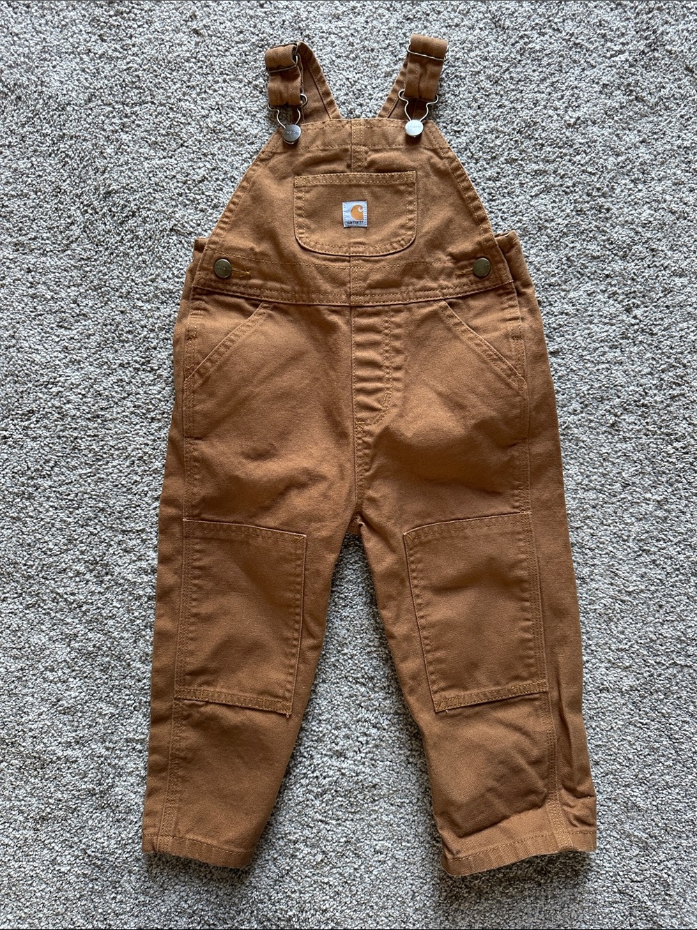 Carhartt Kids Overalls in Brown
